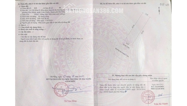 Bán đất đường Hòa Phú 29 - Khu E Kim Long - Trục thông Nguyễn Sinh Sắc